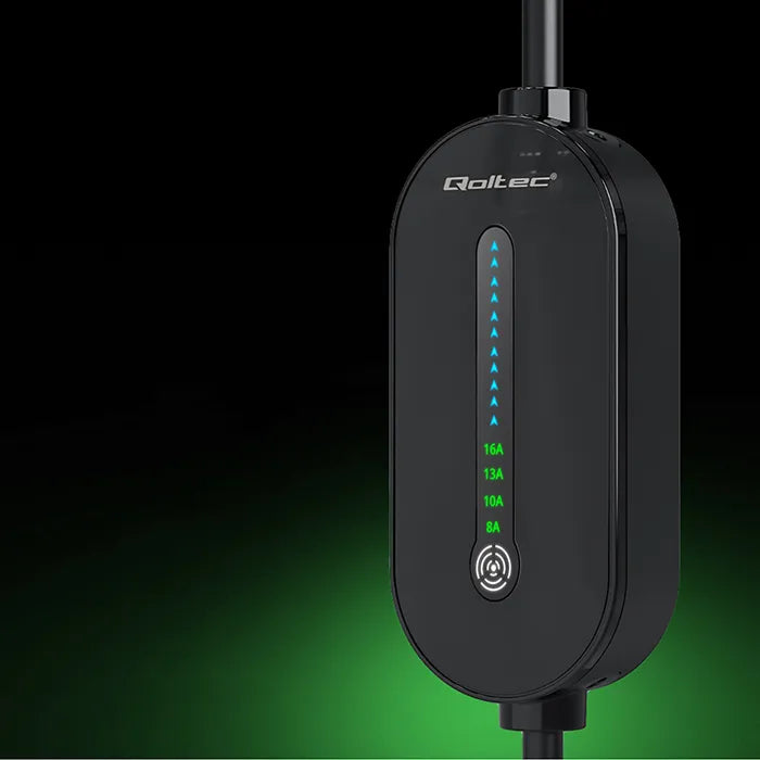 Qoltec mobilus EV įkroviklis, Type 2, 3.5 kW, 230 V, WiFi TUYA, 5 m, 2in1 su galios reguliavimu