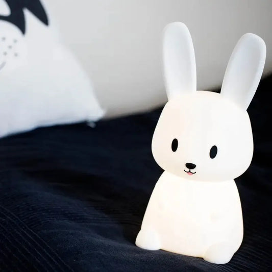 Rabbit Maxi Silikoninė Naktinė Lempa RGB su Pulteliu