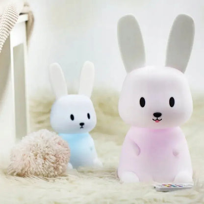Rabbit Maxi Silikoninė Naktinė Lempa RGB su Pulteliu
