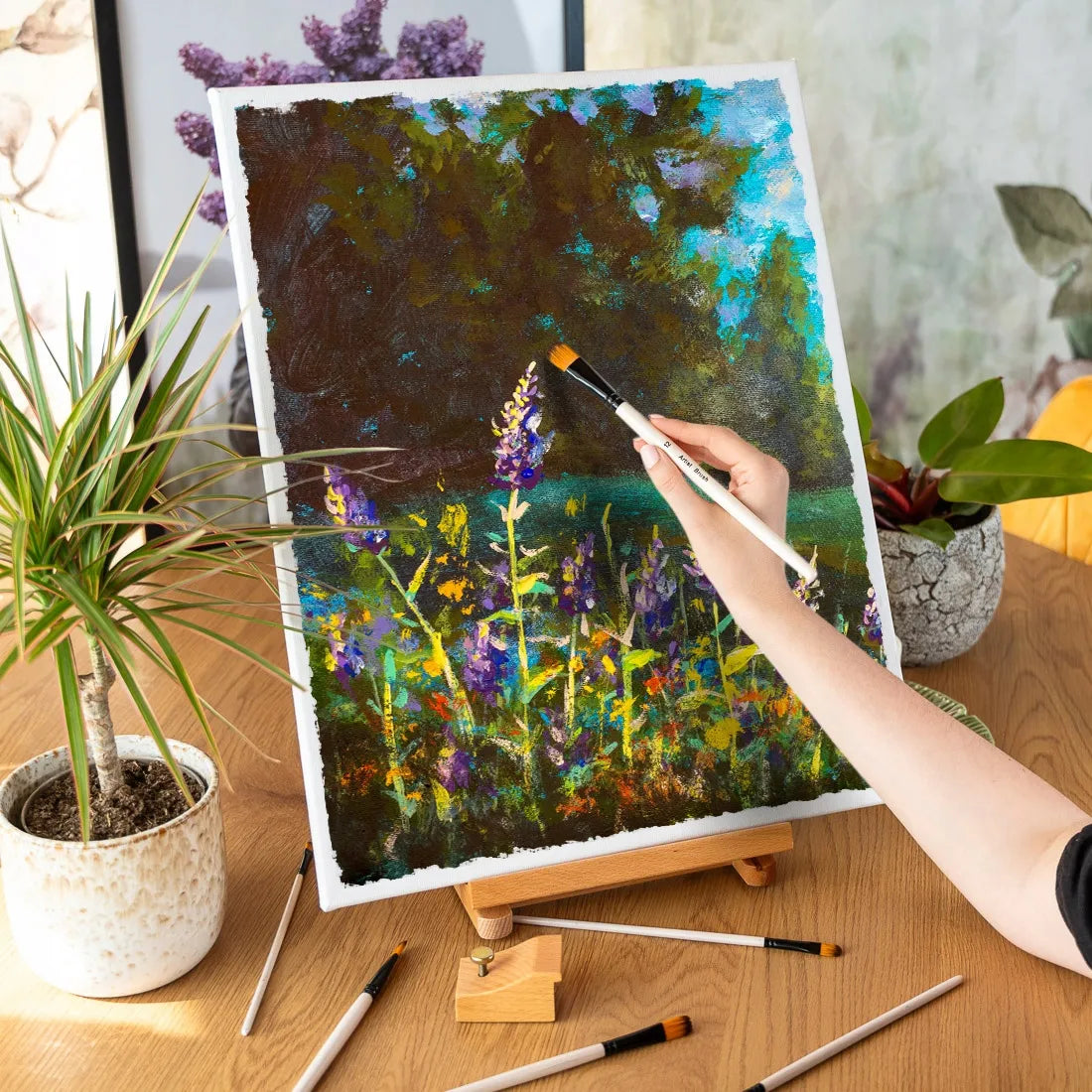Ragi medvilninė tapybos drobė ant porėmio, 40 × 50 cm