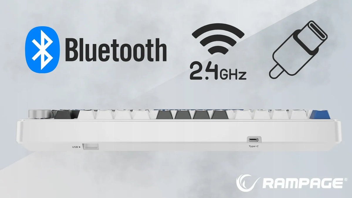 Rampage Quell Pro belaidė mechaninė žaidimų klaviatūra, hot-swap, RGB