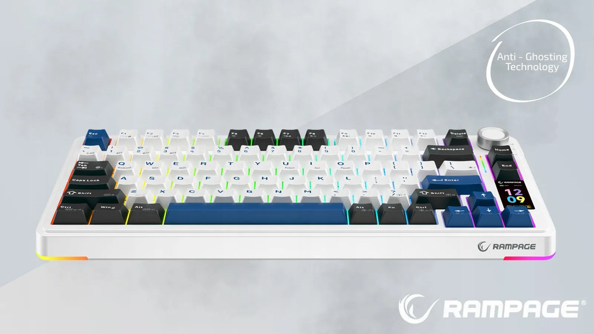 Rampage Quell Pro belaidė mechaninė žaidimų klaviatūra, hot-swap, RGB