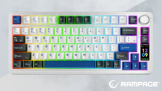 Rampage Quell Pro belaidė mechaninė žaidimų klaviatūra, hot-swap, RGB
