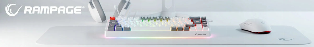 Rampage Quell Pro belaidė mechaninė žaidimų klaviatūra, hot-swap, RGB