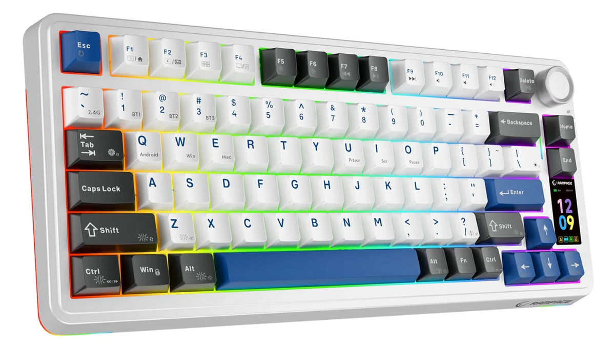 Rampage Quell Pro belaidė mechaninė žaidimų klaviatūra, hot-swap, RGB