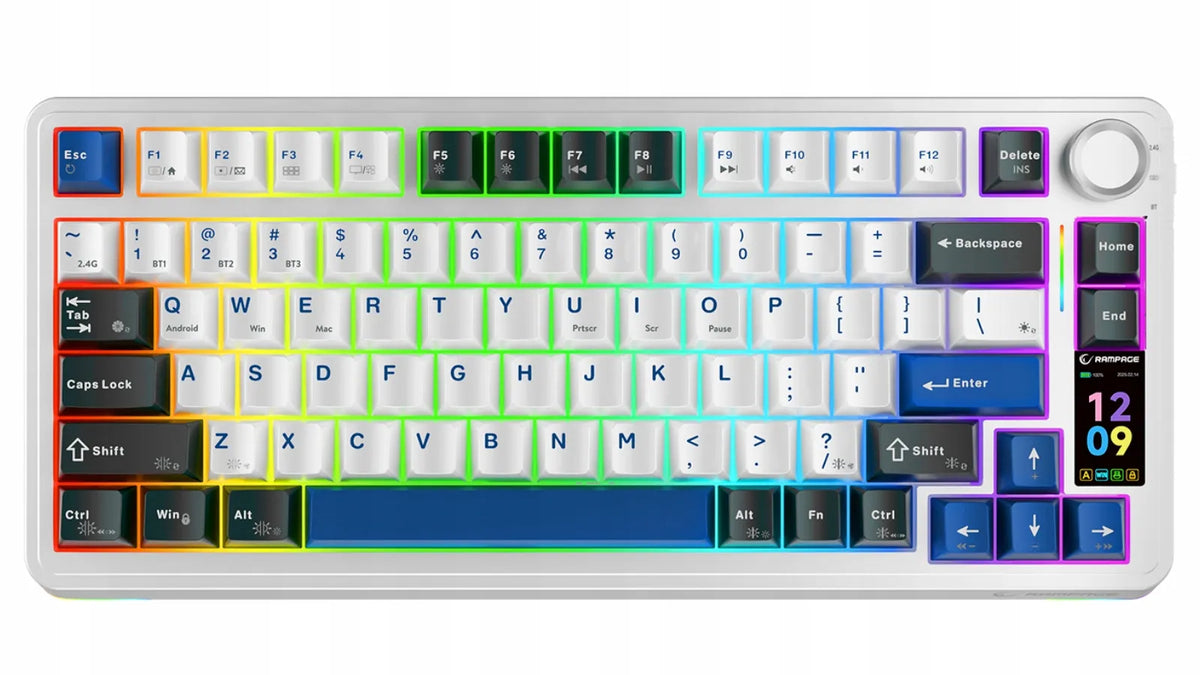 Rampage Quell Pro belaidė mechaninė žaidimų klaviatūra, hot-swap, RGB