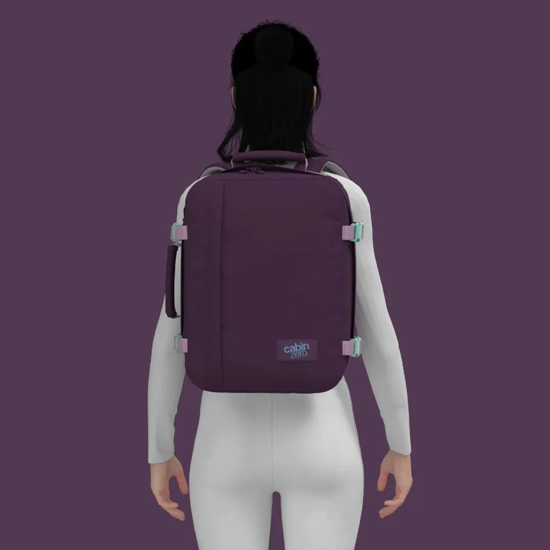 Rankinis bagažas kuprinė Wizzair Cabin Zero Classic 28L Midnight Purple
