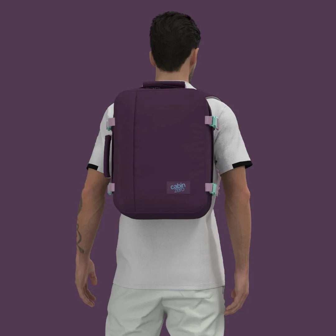 Rankinis bagažas kuprinė Wizzair Cabin Zero Classic 28L Midnight Purple