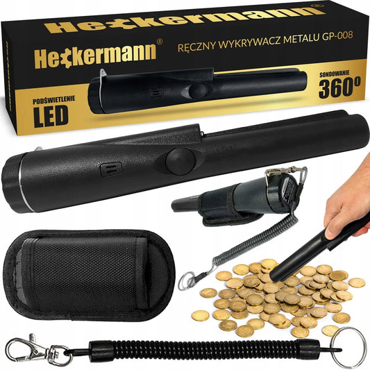 Rankinis metalo detektorius Heckermann GP-008 monetų ieškiklis