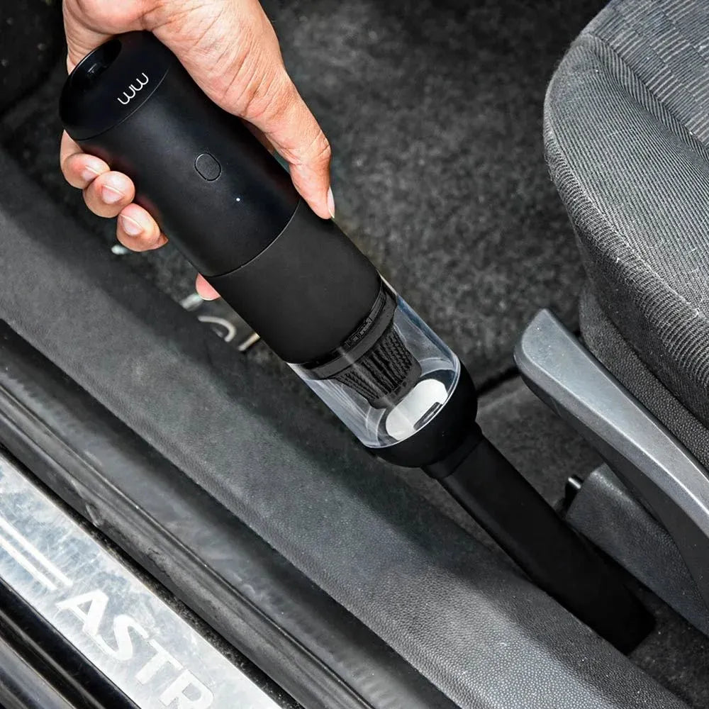 Rankinis nešiojamas belaidis automobilinis dulkių siurblys su įvairiais antgaliais