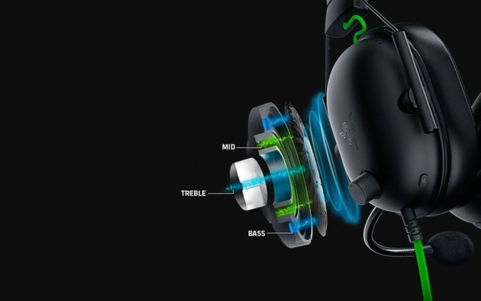 RAZER BlackShark V2 X laidinės žaidimų ausinės su mikrofonu 12Hz-28KHz