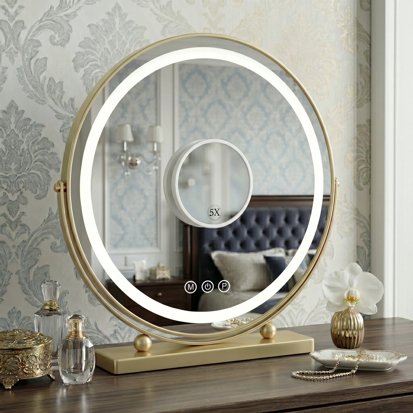 REA LED kosmetinis veidrodis MAKE-UP L.GOLD 40 cm