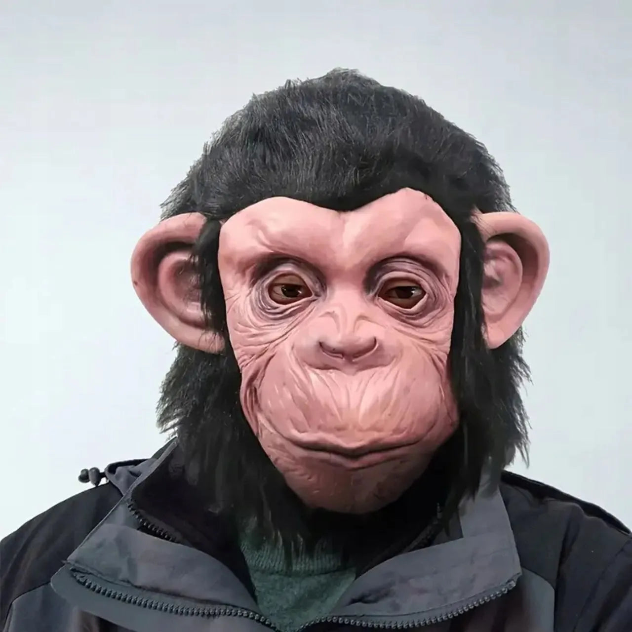 Realistinė beždžionės kaukė šimpanzė gorila cosplay Helovino kostiumas