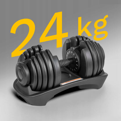 REBEL Active RBA-2303 reguliuojamas ketaus hantelis su gumine rankena, 2,5–24 kg