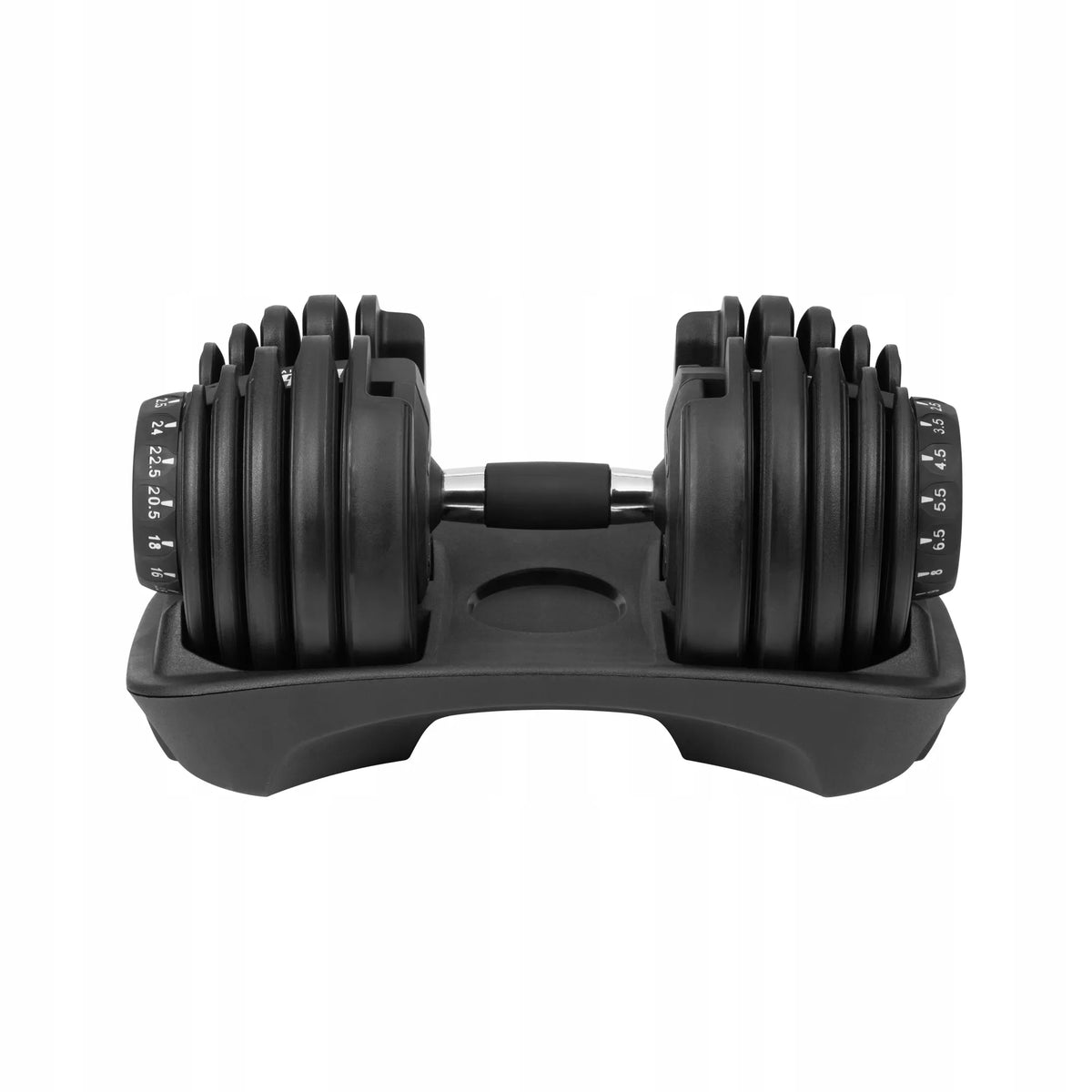 REBEL Active RBA-2303 reguliuojamas ketaus hantelis su gumine rankena, 2,5–24 kg