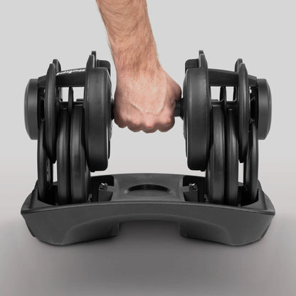 REBEL Active RBA-2303 reguliuojamas ketaus hantelis su gumine rankena, 2,5–24 kg