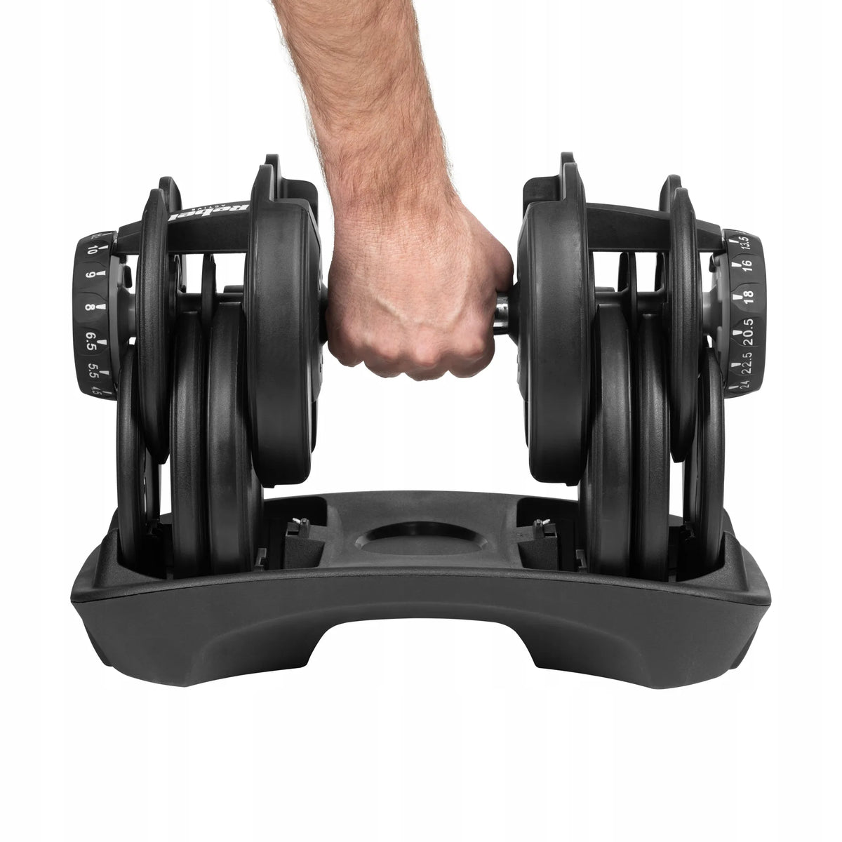 REBEL Active RBA-2303 reguliuojamas ketaus hantelis su gumine rankena, 2,5–24 kg