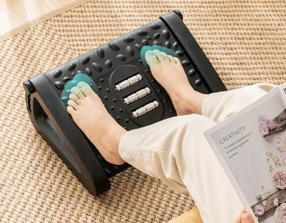 Reguliuojama ergonominė biuro kojų atrama „oreNICE“ su masažo voleliais