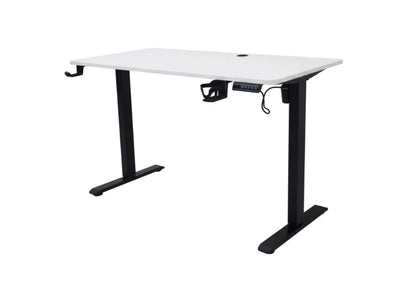 Reguliuojamas elektrinis rašomasis stalas 120x60 cm baltas su atminties skydeliu iki 70 kg