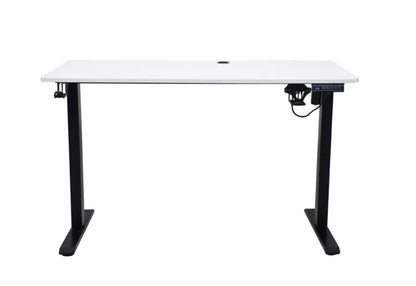 Reguliuojamas elektrinis rašomasis stalas 120x60 cm baltas su atminties skydeliu iki 70 kg