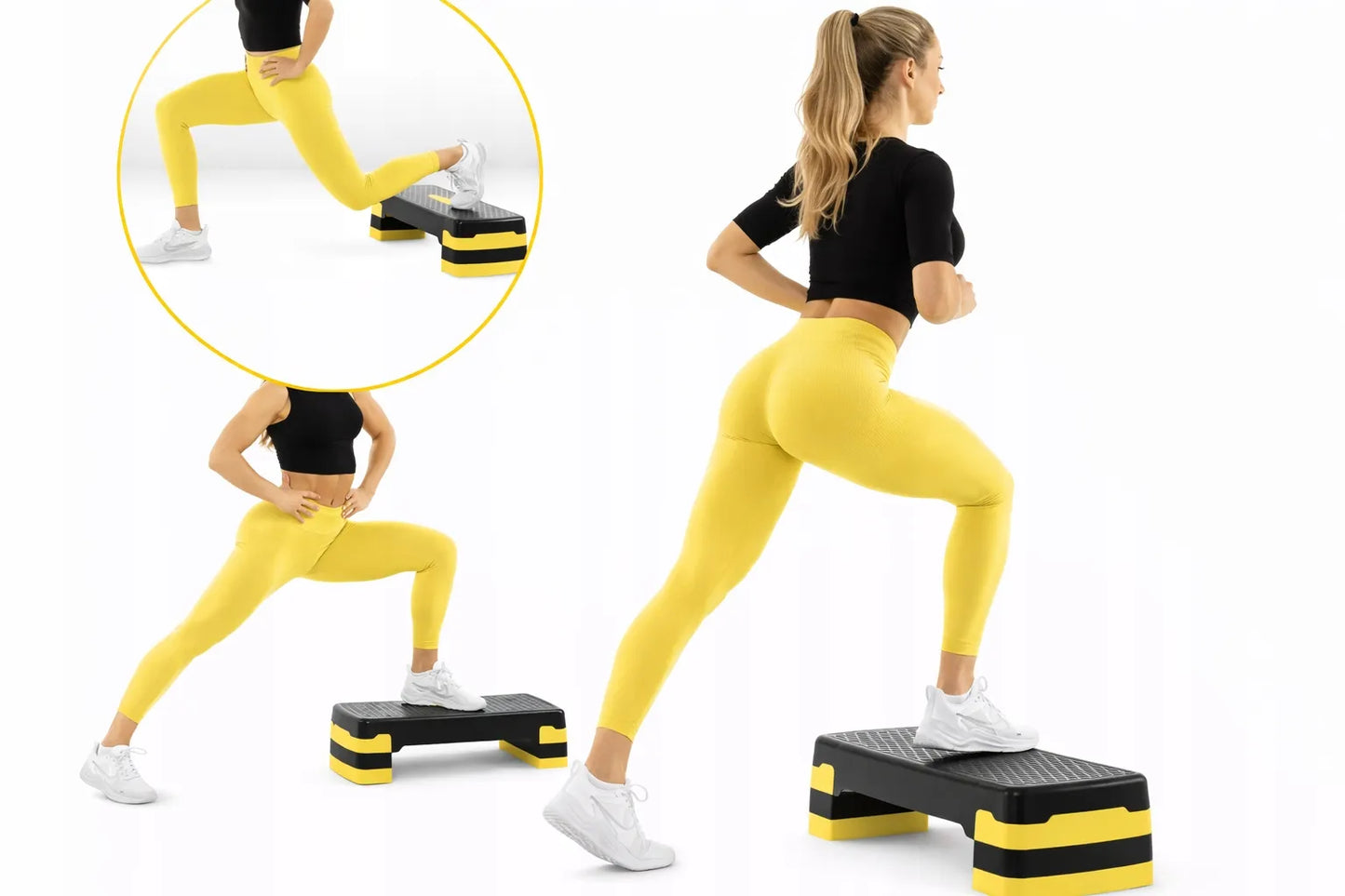 Reguliuojamas R2 fitneso stepas aerobikai, 2 pakopų