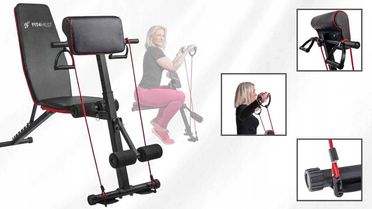Reguliuojamas sulankstomas treniruočių suolas Fit4Med FIT-848