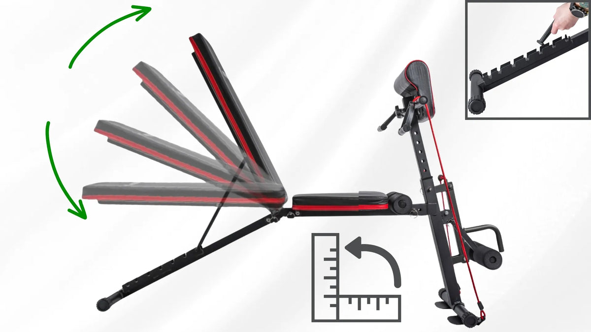 Reguliuojamas sulankstomas treniruočių suolas Fit4Med FIT-848