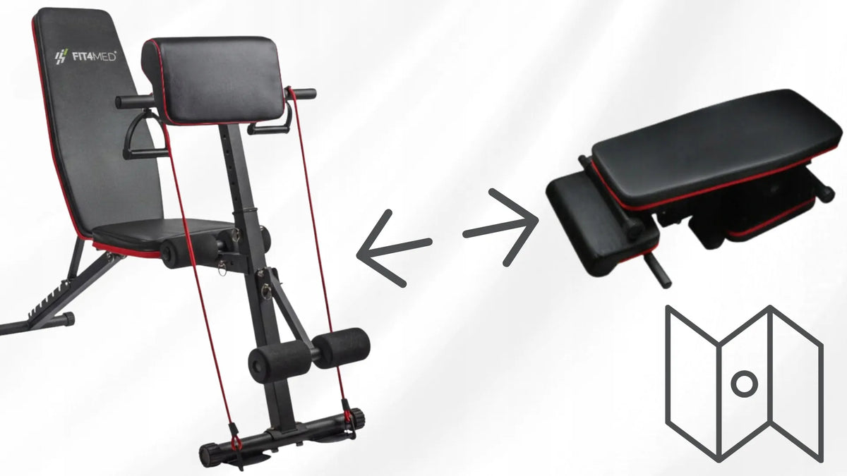 Reguliuojamas sulankstomas treniruočių suolas Fit4Med FIT-848