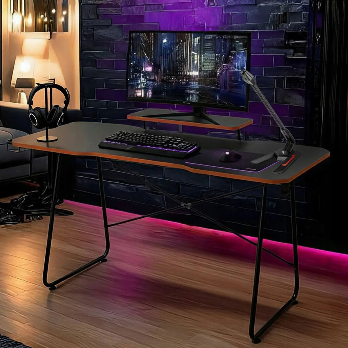 Reguliuojamas USB žaidimų mikrofonas su LED apšvietimu „NanoRS RS710“ transliacijoms