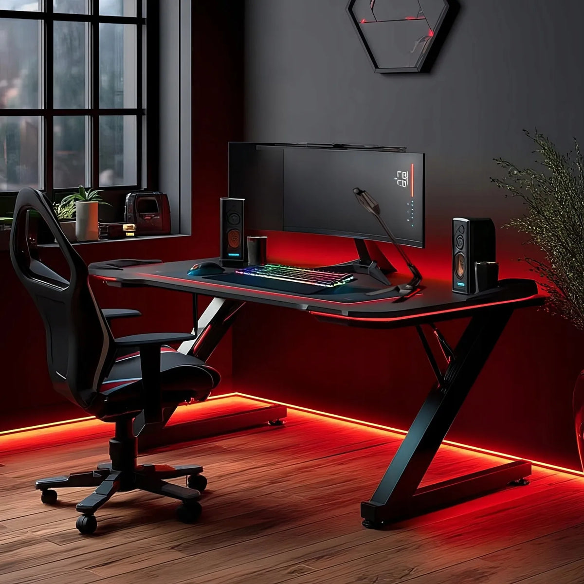 Reguliuojamas USB žaidimų mikrofonas su LED apšvietimu „NanoRS RS710“ transliacijoms