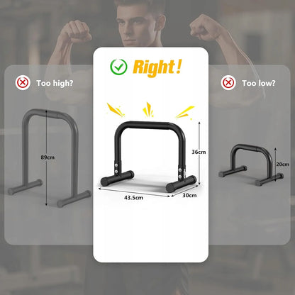 Reguliuojami skersiniai atsispaudimams Dip Station Parallettes 36 cm