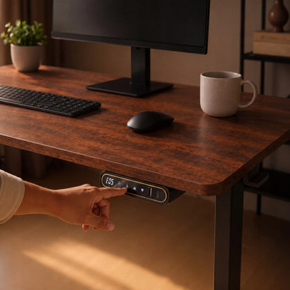 Reguliuojamo aukščio elektrinis rašomasis stalas 120x60 su greitojo įkrovimo funkcija
