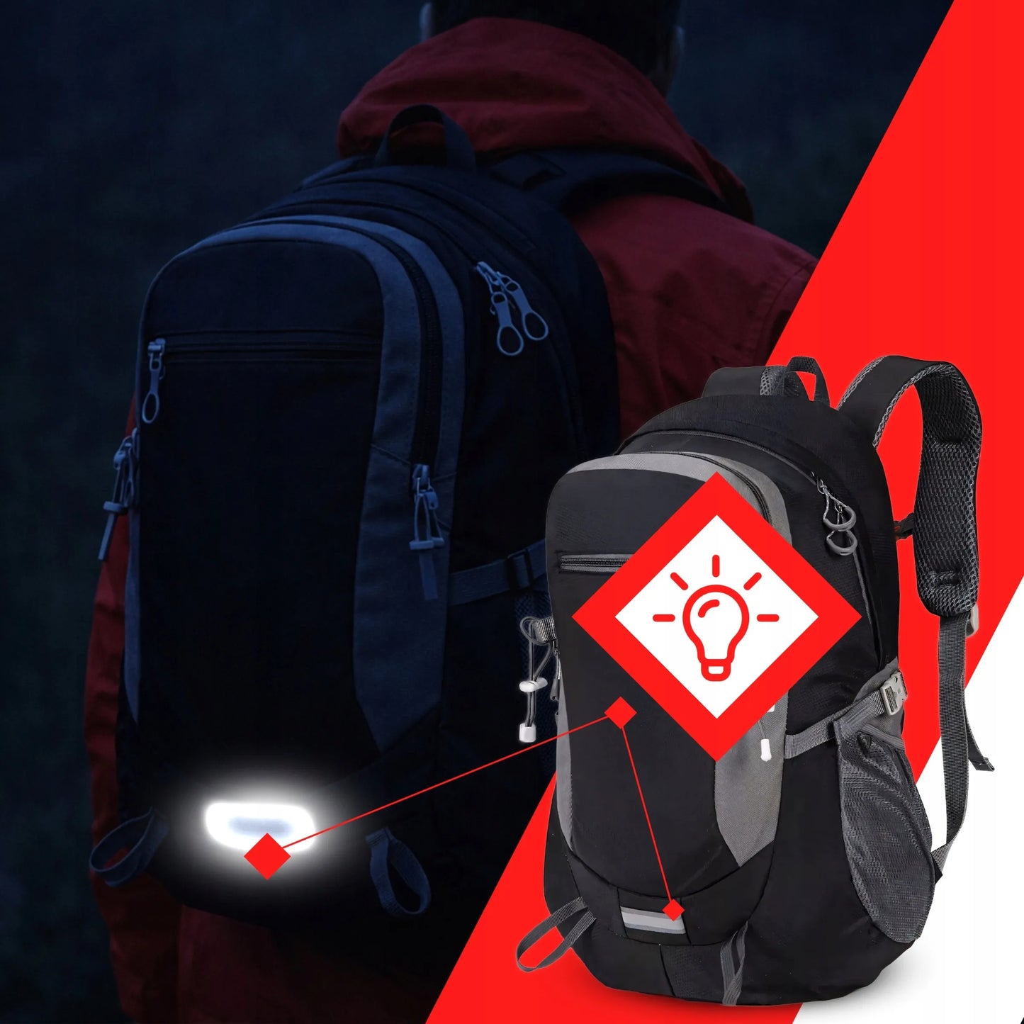 RETOO 40 l turistinė trekkinginė miesto kuprinė kelionėms lėktuvu ir išvykoms XXL