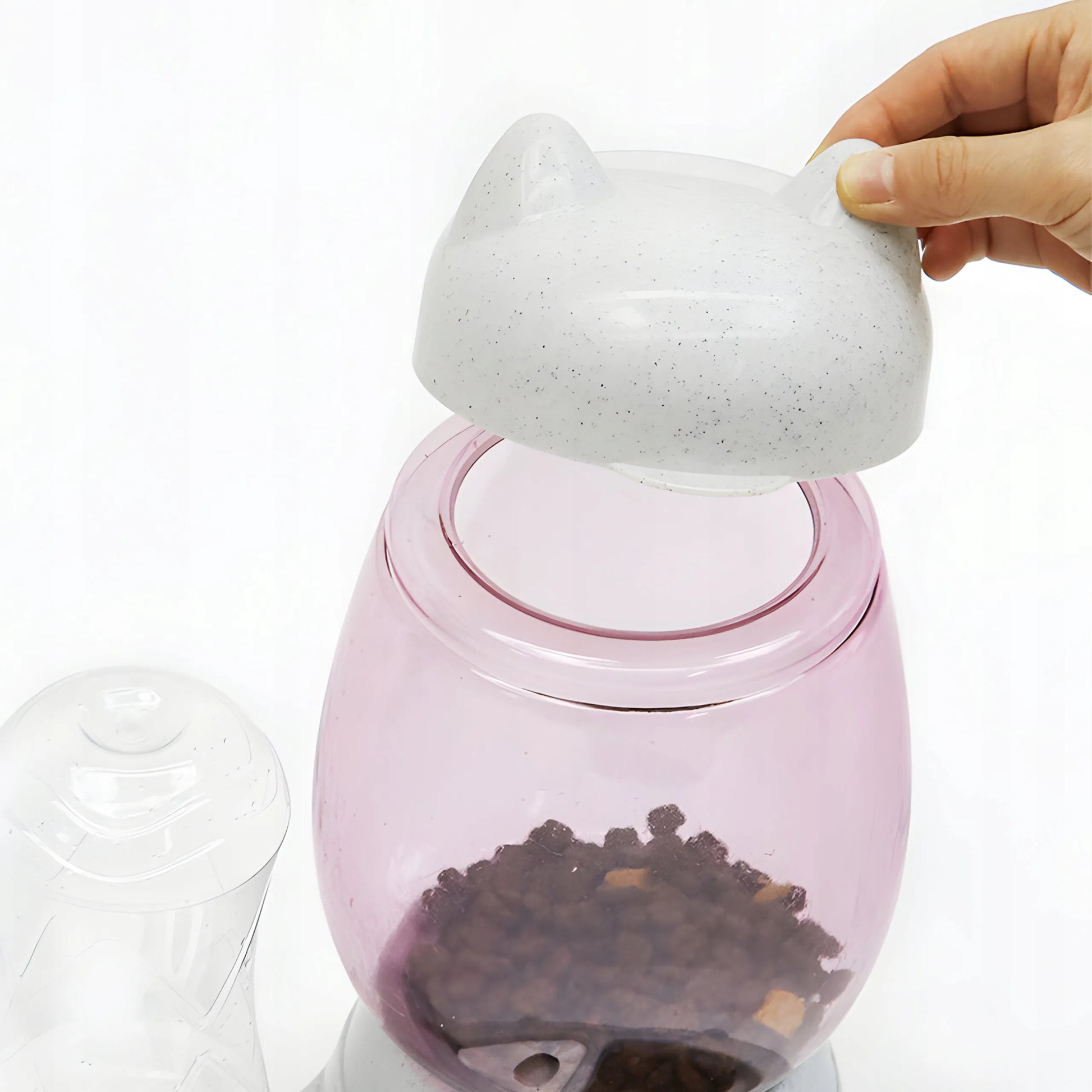 RETOO automatinis vandens ir pašaro dozatorius katėms ir šunims, 2 viename, 2,2 l, baltas