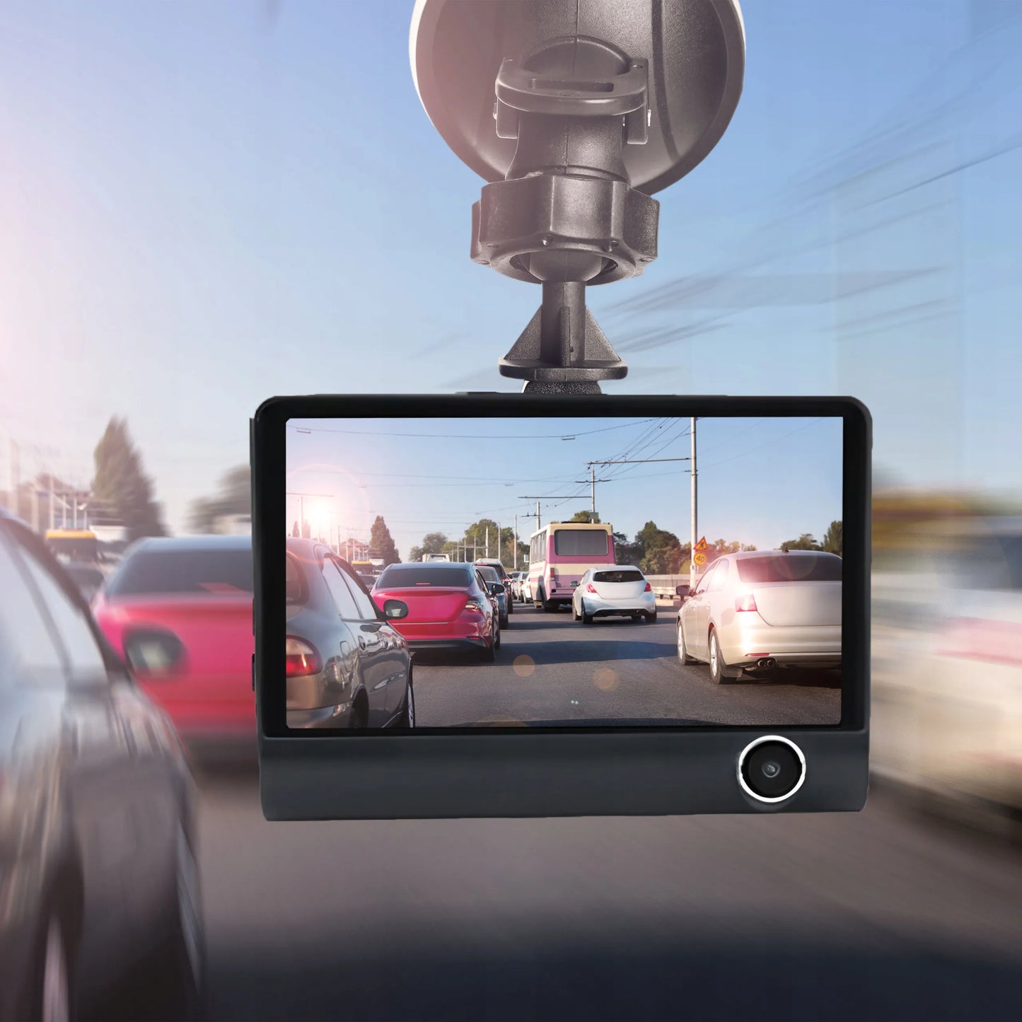 RETOO automobilinis vaizdo registratorius M038 5Mpx 3 kamerų Full HD + galinio vaizdo kamera