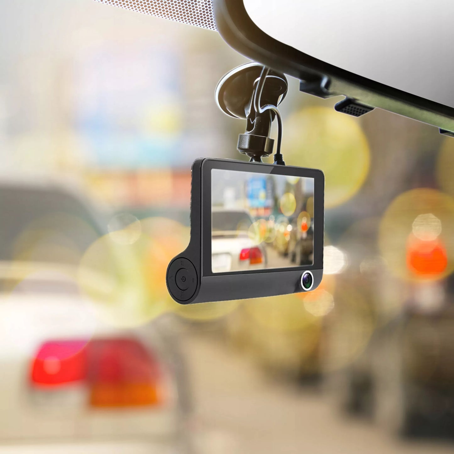 RETOO automobilinis vaizdo registratorius M038 5Mpx 3 kamerų Full HD + galinio vaizdo kamera