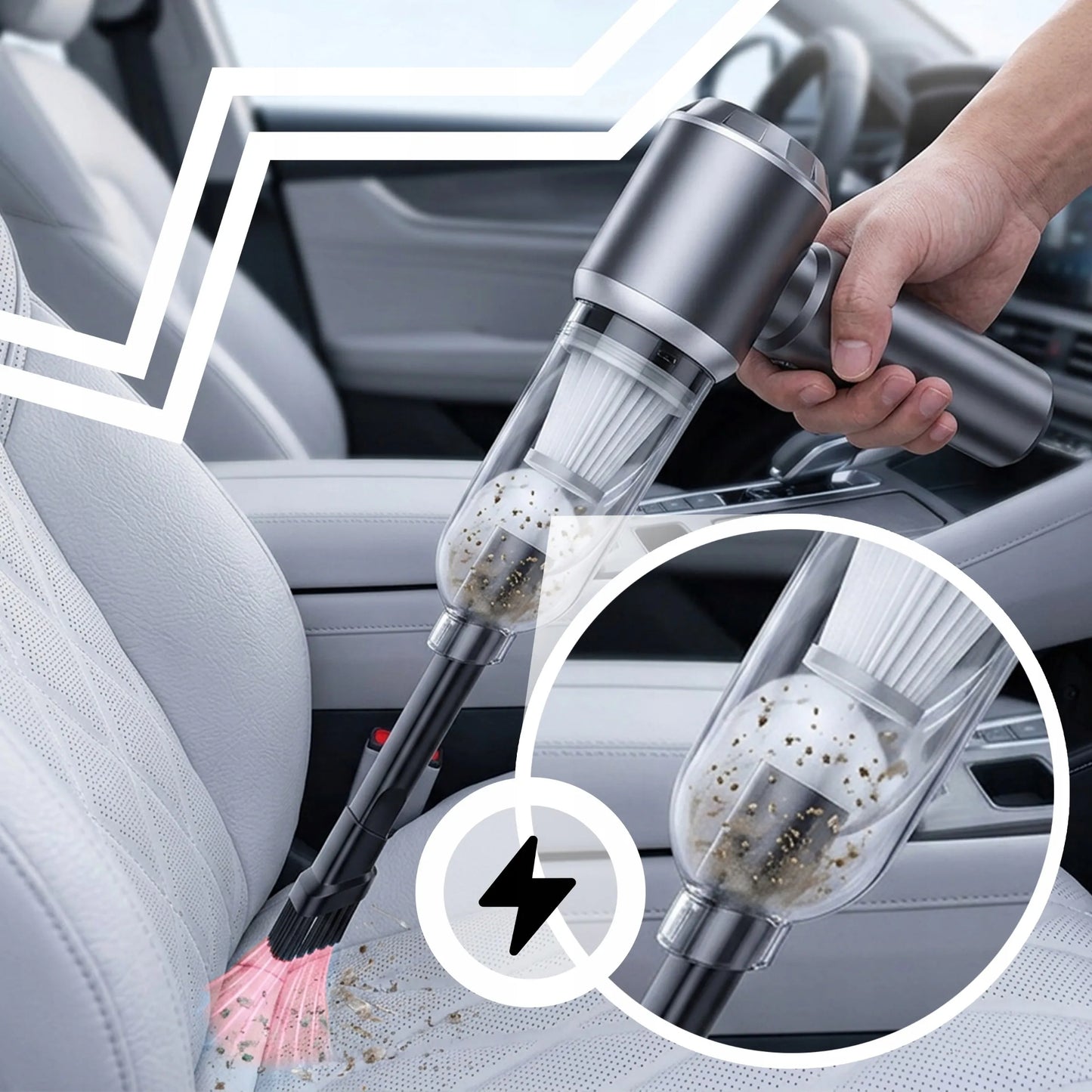 RETOO belaidis akumuliatorinis rankinis automobilinis dulkių siurblys 3 viename, 120 W