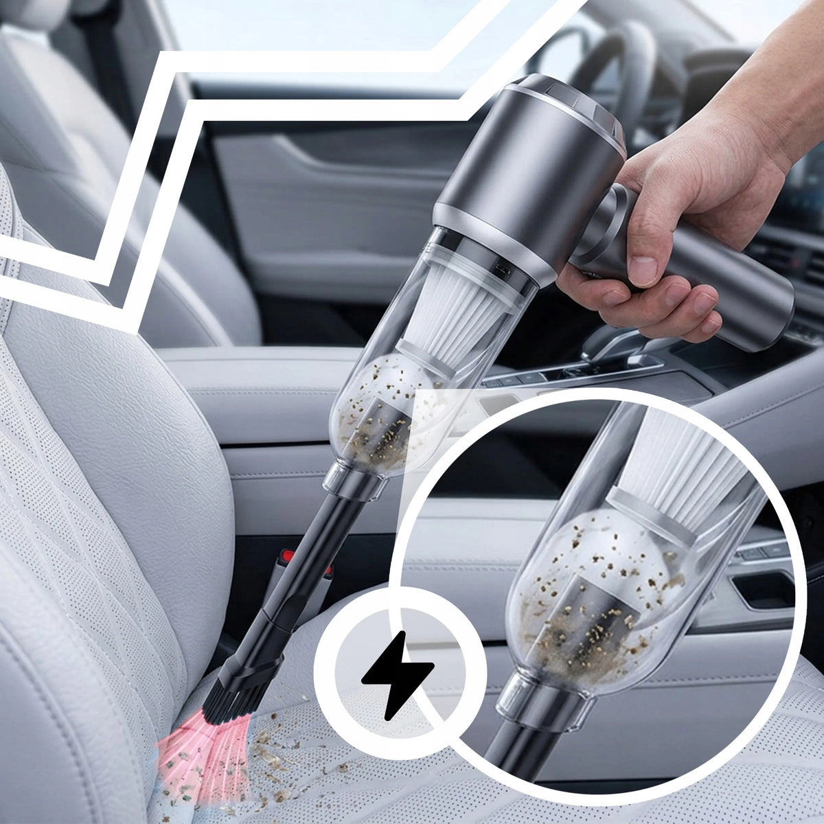 RETOO belaidis akumuliatorinis rankinis automobilinis dulkių siurblys 3 viename, 120 W