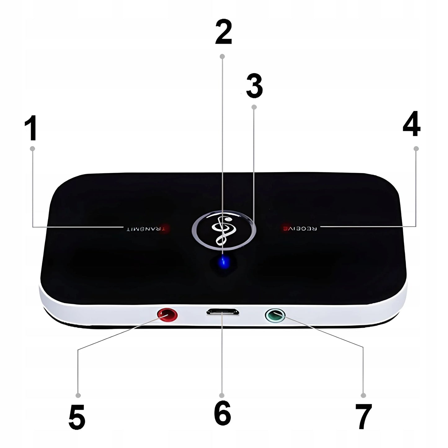 RETOO „Bluetooth“ adapteris, garso siųstuvas ir imtuvas su AUX jungtimi ir laidais