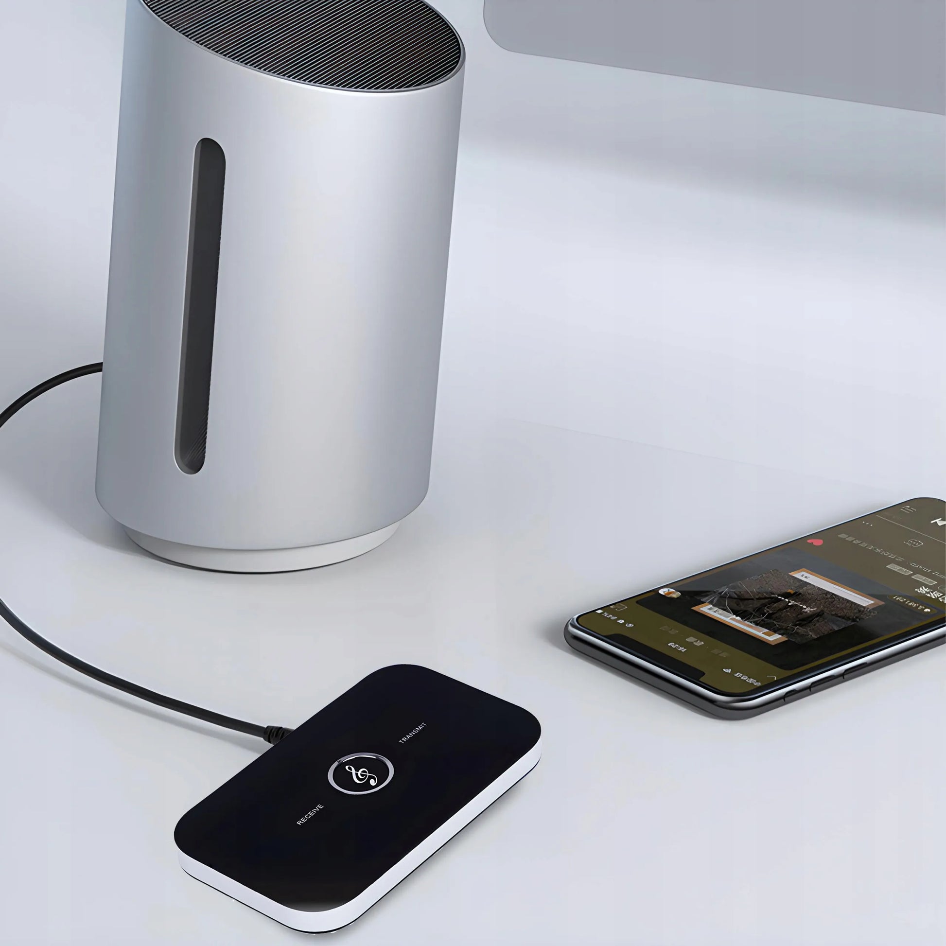 RETOO „Bluetooth“ adapteris, garso siųstuvas ir imtuvas su AUX jungtimi ir laidais