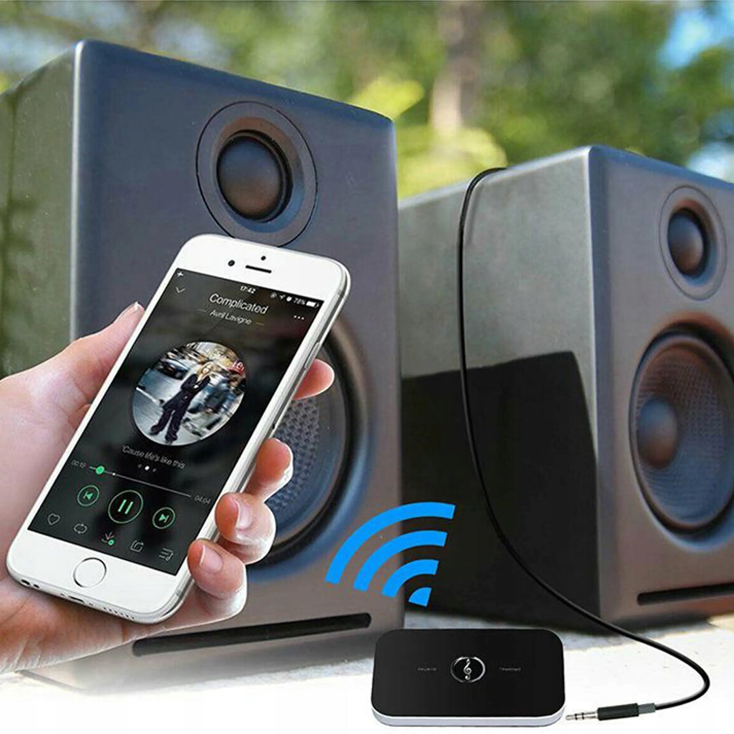 RETOO „Bluetooth“ adapteris: imtuvas ir siųstuvas, AUX garso jungtis su laidais