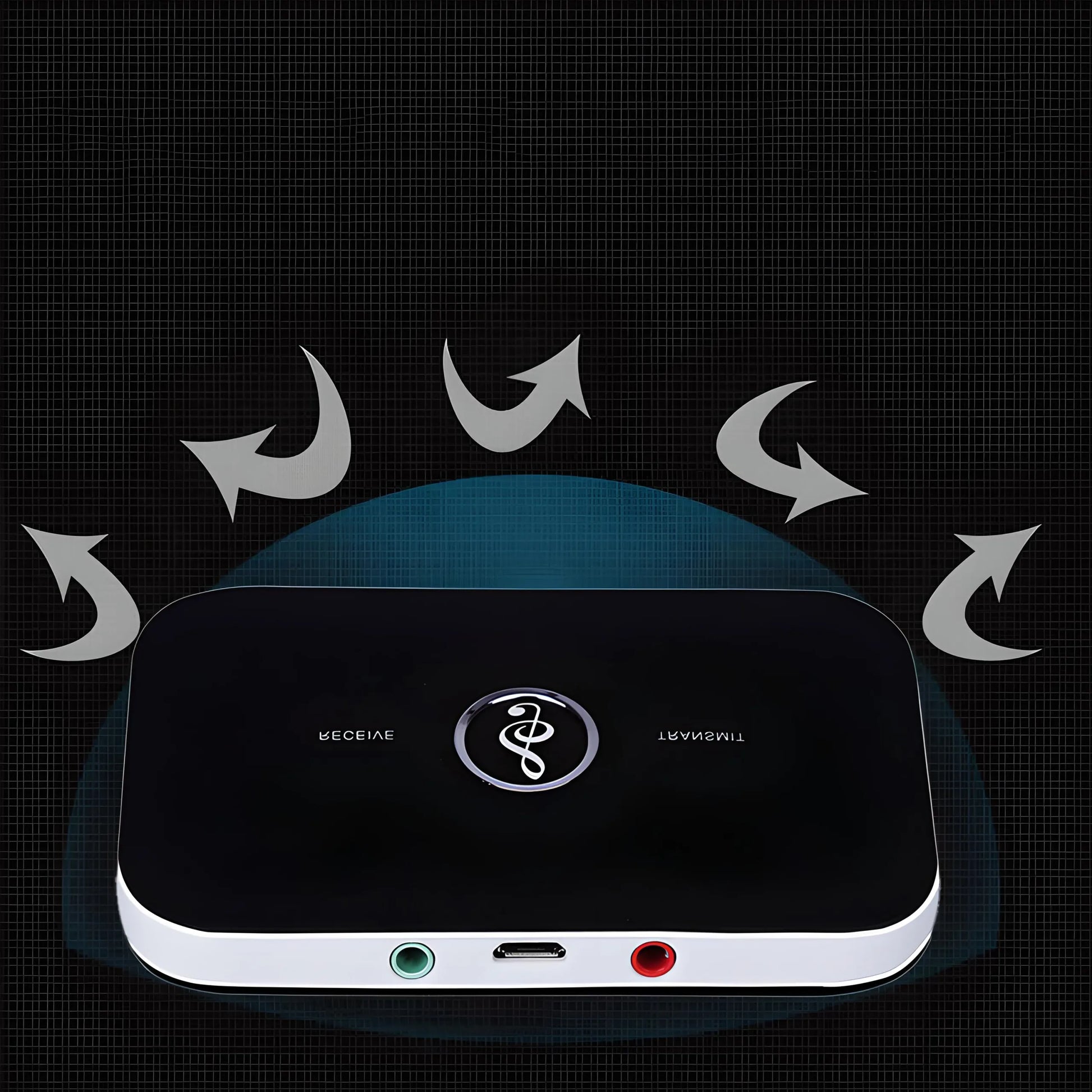 RETOO „Bluetooth“ adapteris: imtuvas ir siųstuvas, AUX garso jungtis su laidais