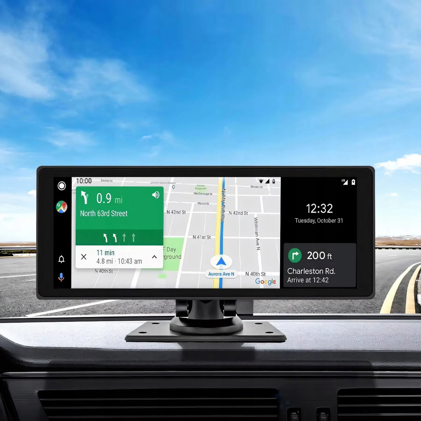 RETOO DRIVETECH ER1077 automobilinė multimedijos stotelė su CarPlay, Android Auto ir atbulinės eigos kamera