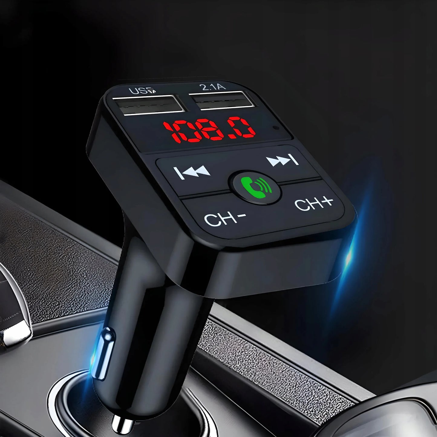 RETOO E089 automobilinis FM Bluetooth siųstuvas, įkroviklis, audio imtuvas, 2x USB, MP3, SD