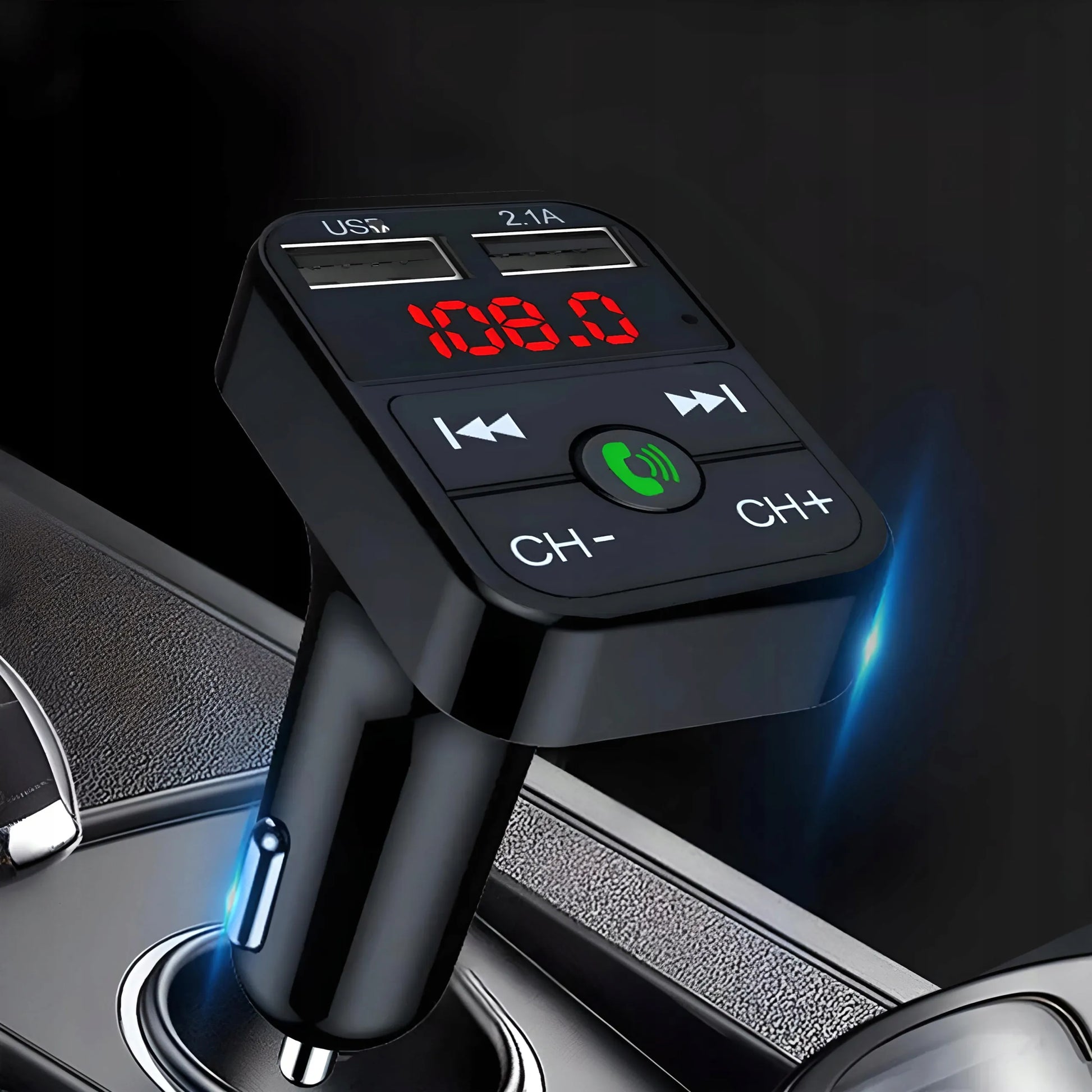 RETOO E089 automobilinis FM Bluetooth siųstuvas, įkroviklis, audio imtuvas, 2x USB, MP3, SD
