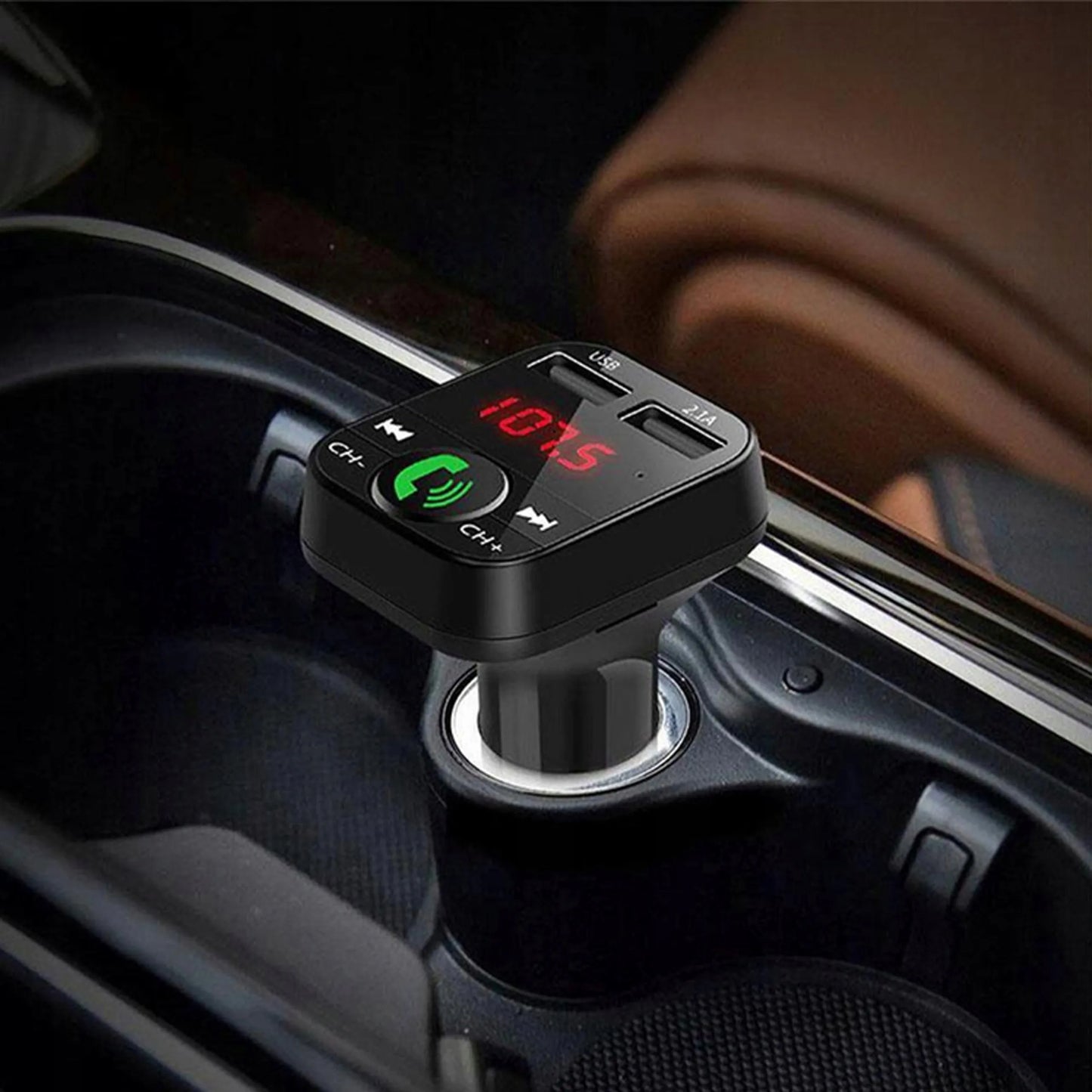 RETOO E089 automobilinis FM Bluetooth siųstuvas, įkroviklis, audio imtuvas, 2x USB, MP3, SD