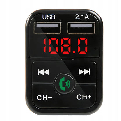 RETOO E089 automobilinis FM Bluetooth siųstuvas, įkroviklis, audio imtuvas, 2x USB, MP3, SD