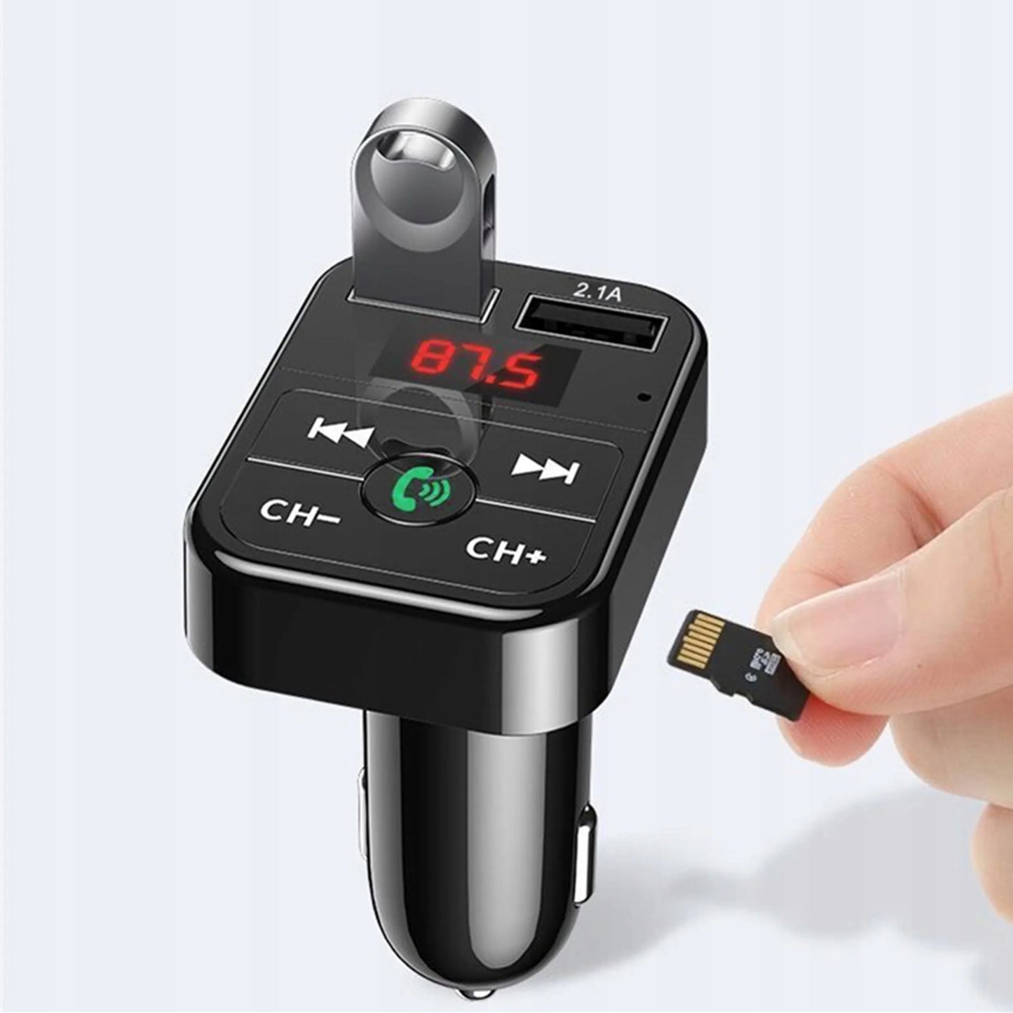 RETOO E089 automobilinis FM Bluetooth siųstuvas, įkroviklis, audio imtuvas, 2x USB, MP3, SD