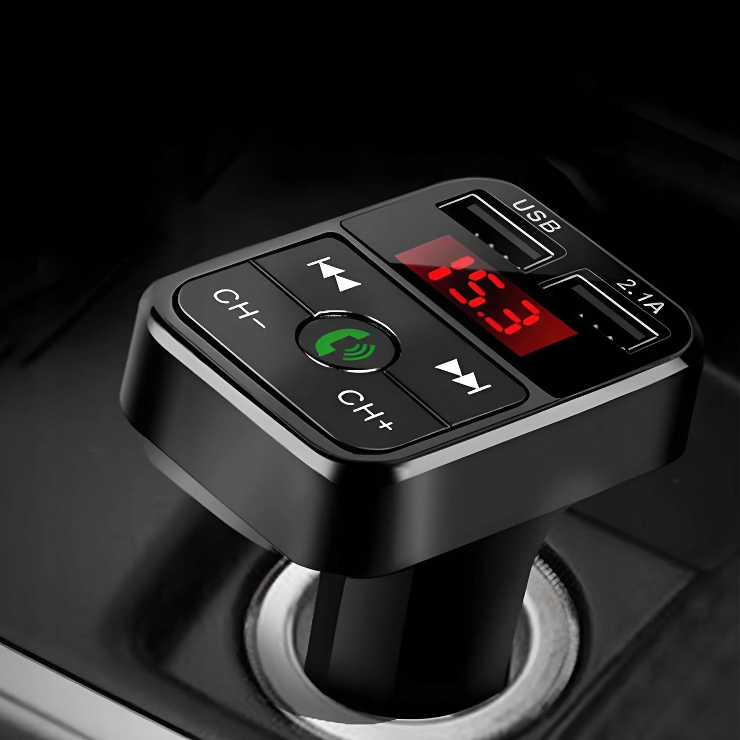 RETOO E089 automobilinis FM Bluetooth siųstuvas, įkroviklis, audio imtuvas, 2x USB, MP3, SD