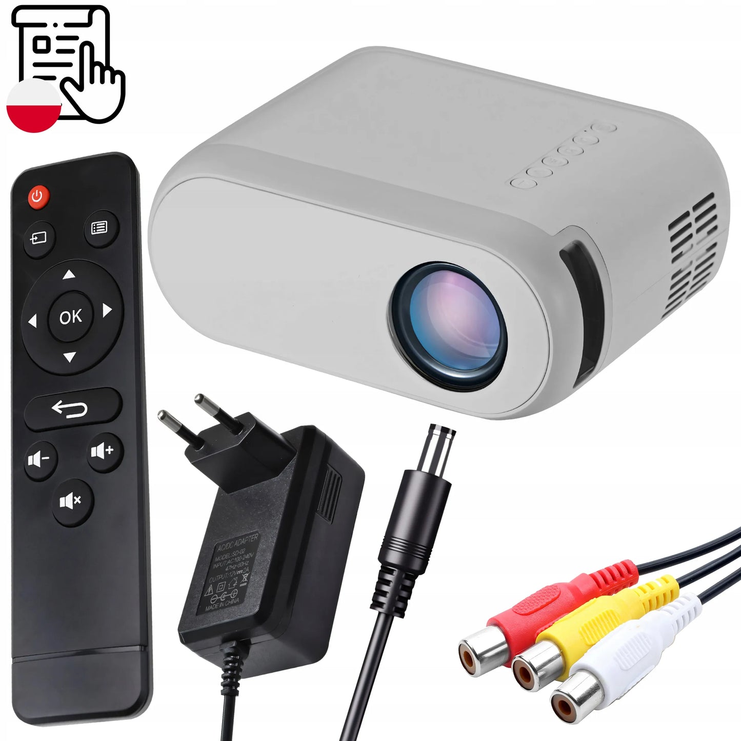 RETOO ER1160 Nešiojamas Wi-Fi projektorius, Full HD, 3000 lm
